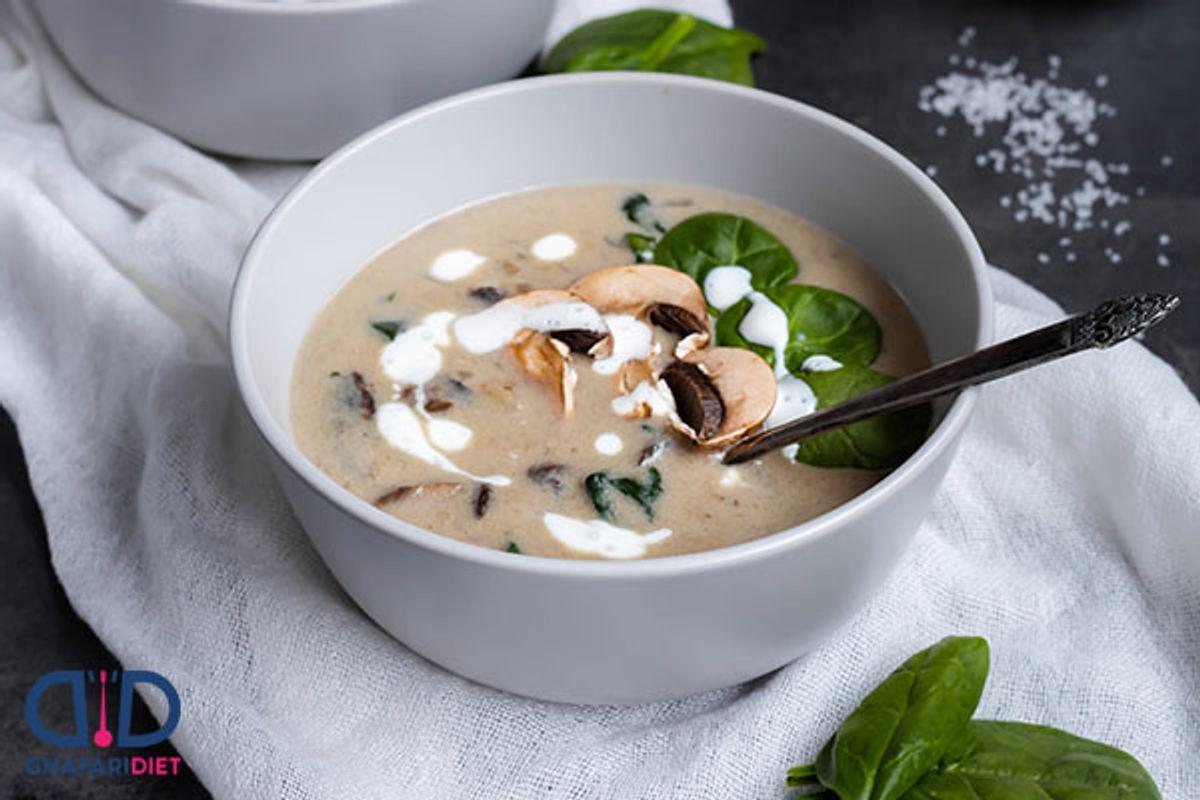 دستور پخت سوپ قارچ | در 20 ثانیه طرز تهیه سوپ قارچ را یاد بگیر