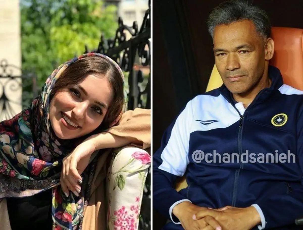 استایل عجیب همسر ایرانی ژوزه مورایس سرمربی سپاهان در آسانسور| سلفی شیدا مقصودلو با شلوار گل گلی قرمز