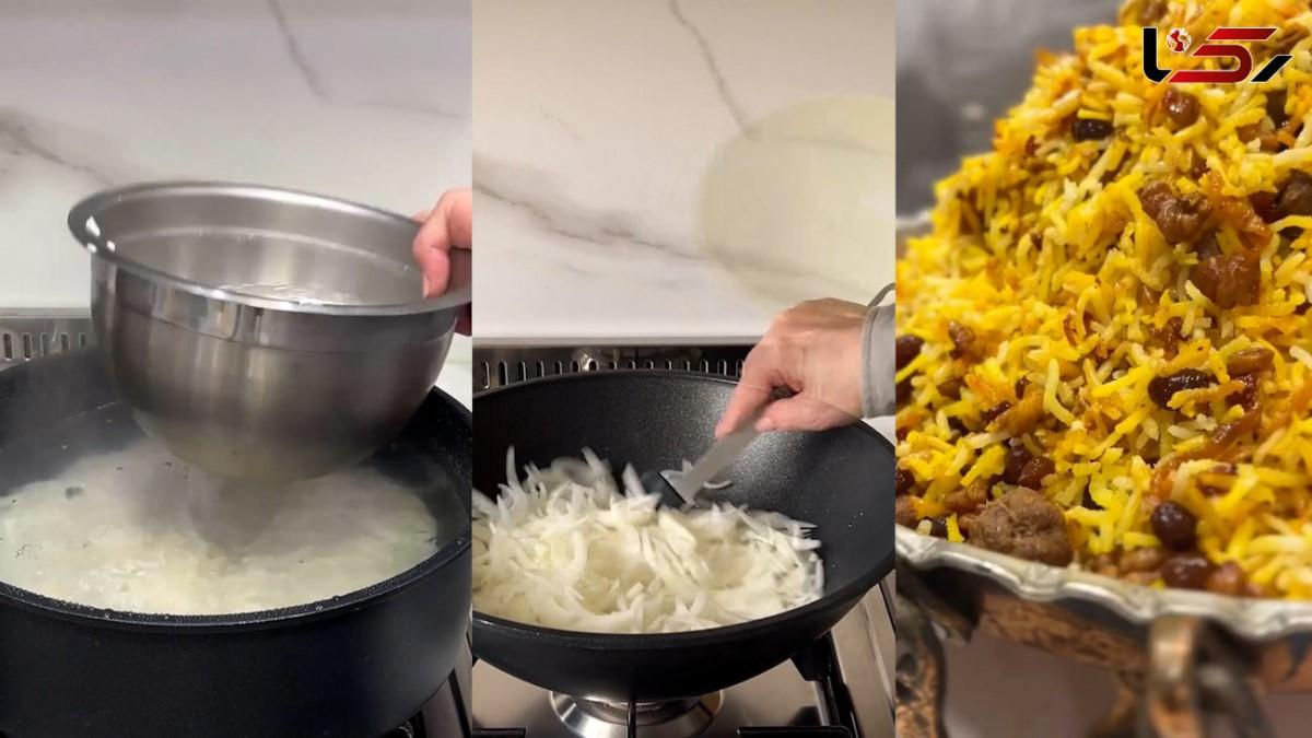 دستور پخت گردو پلو با مرغ| این پلو را سریع و آسان کمتر از یک ساعت درست کنید+ویدئو