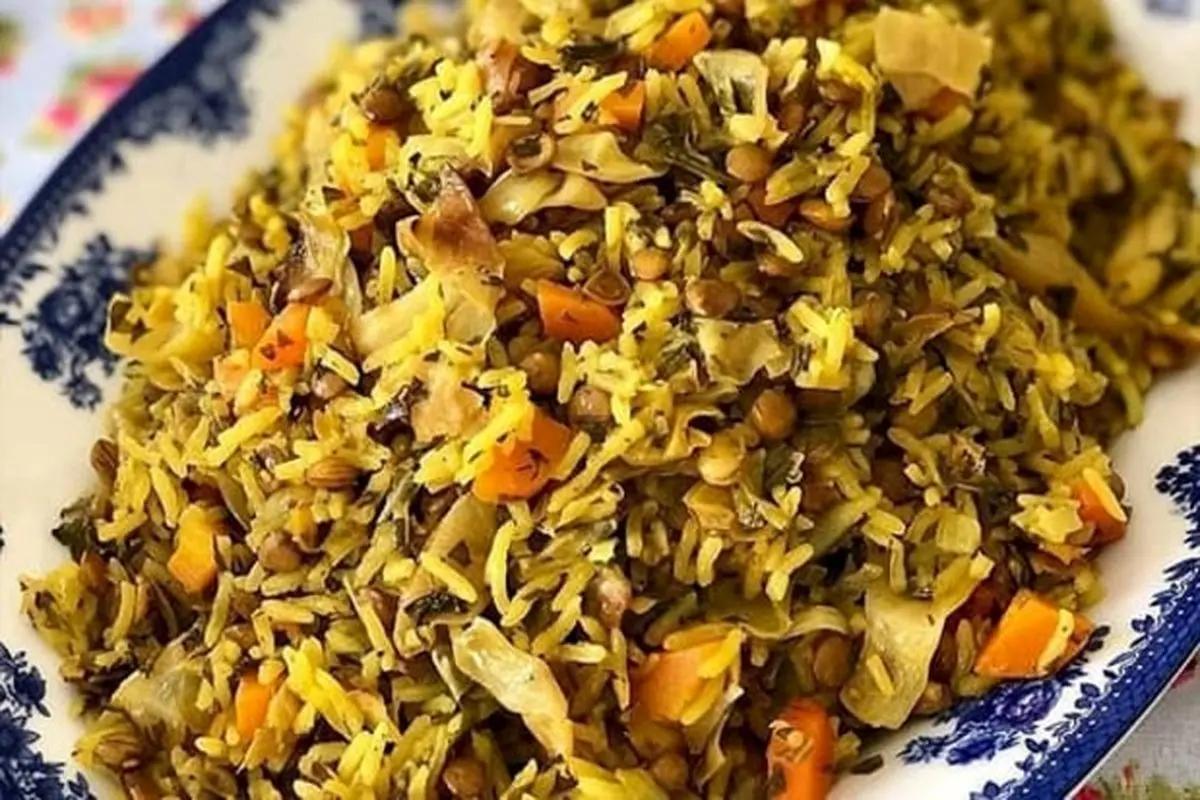 دستور پخت دمپختک عدس شیرازی| اگر کلم پلو شیرازی دوست داری حتما این غذارو امتحان کن+ویدئو
